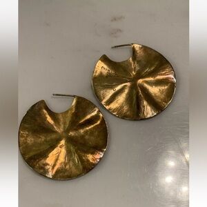 Chan Luu Petite Hammered Earrings, Gold Brushed Over Sterling Silver